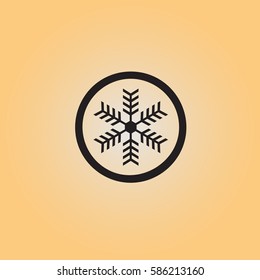 Snowflake flat vector icon. Isolated frost proof vector sign. Snowflake symbol  vector illustration.