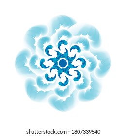 Snowflake flower icon. Pattern sign. Vector graphics for background and design of holiday cards, applications, websites and advertisements.