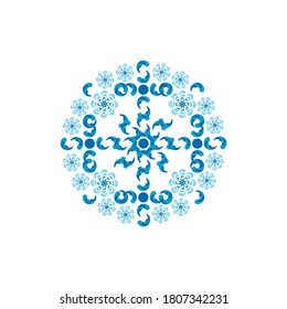 Snowflake flower icon. Pattern sign. Vector graphics for background and design of holiday cards, applications, websites and advertisements. Decor.
