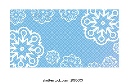 snowflake flower with pattern behind