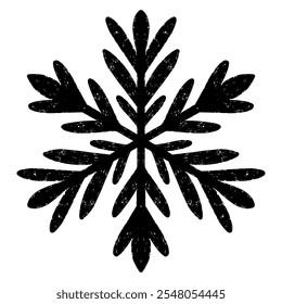 snowflake folk motifs in Scandinavian style, vector isolated element