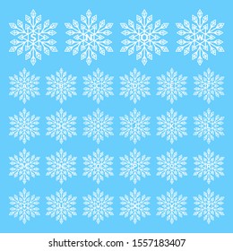 Snowflake font set, collection of winter design. they are alphabet vector illustration.
