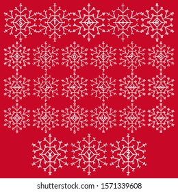 Snowflake font set nickname Stair for upwards more than the past, collection of winter design. they are alphabet vector illustration.