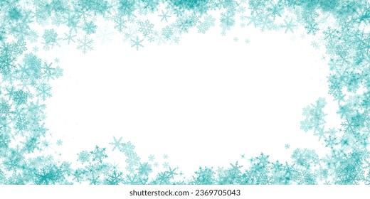 snowflake frame, background with snow frame, snow border template.