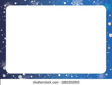 Snowflake frame decorative frame fairy tale
