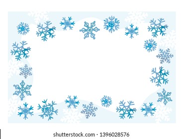 snowflake frame hand drawn background material