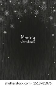 Snowflake frame on blackboard vector for decoration on winter season and Christmas holiday festival.