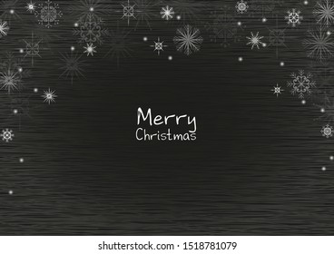 Snowflake frame on blackboard vector for decoration on winter season and Christmas holiday festival.
