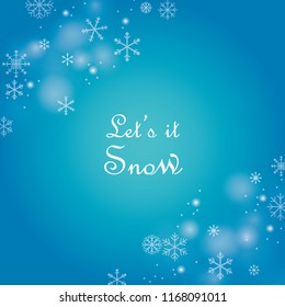 Snowflake frame vector for decorative on Christmas events, Happy new year and winter season.
