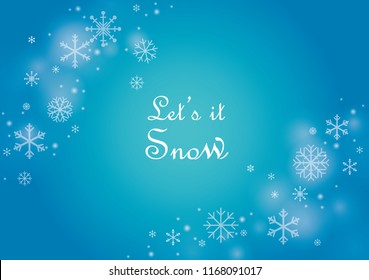 Snowflake frame vector for decorative on Christmas events, Happy new year and winter season.
