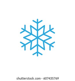 Snowflake, freeze line icon, outline vector sign, linear colorful pictogram isolated on white. Snow symbol, logo illustration. Editable stroke. Pixel perfect