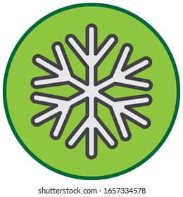 icono del vector congelación de copos de nieve para la etiqueta dietética del producto icono de vector plano para aplicaciones y sitios web