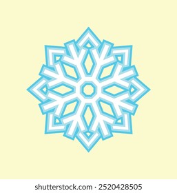 Copo de nieve congelado Icono o forma de Vector de mandala