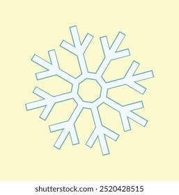 Floco de neve congelado Ícone ou forma de vetor mandala