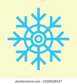 Copo de nieve congelado Icono o forma de Vector de mandala