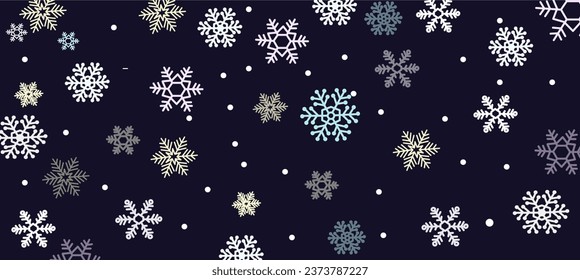 Snowflake in full color on blue