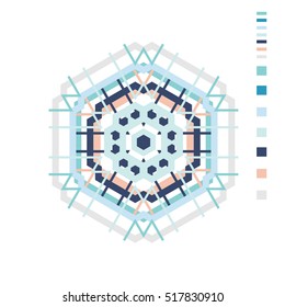 snowflake with geometric decoration