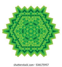 snowflake with geometric decoration