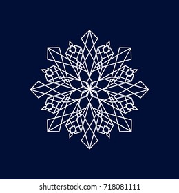 Snowflake - geometric design element, vector