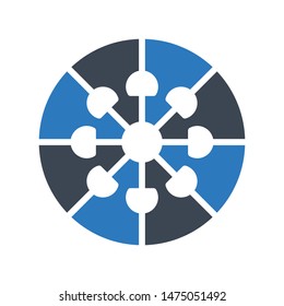 snowflake glyph colour vector icon