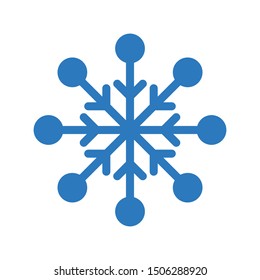 snowflake glyph colour vector icon