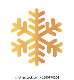 snowflake gold icon design, Winter snow merry christmas theme Vector illustration