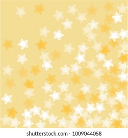 Snowflake golden which consists of isolated elements. Stylish, consist of beautiful elements in snowflake golden. Can be used as print, wallpaper, cards, poster, logo, background