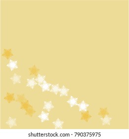 Snowflake golden which consists of isolated elements. Stylish, consist of beautiful  elements in snowflake golden. Can be used as print, wallpaper, cards, poster, logo, background