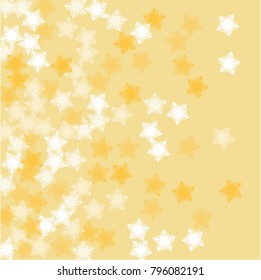 Snowflake golden which consists of isolated elements. Stylish, consist of beautiful elements in snowflake golden. Can be used as print, wallpaper, cards, poster, logo, background