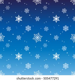 snowflake gradient blue color background, christmas pattern tint layer wallpaper