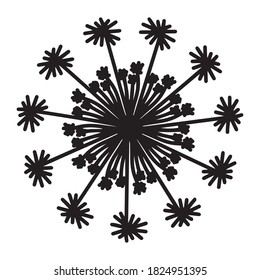 snowflake graphic design vector illustration, icon, art tattoo sketch, logo, hand draw, use in print