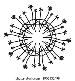 diseño gráfico de copo de nieve ilustración vectorial, icono, dibujo de tatuajes de arte, logotipo, dibujo a mano, uso en impresión