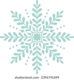Snowflake green with transparent background