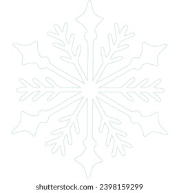 Snowflake green with transparent background