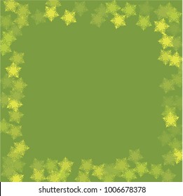Snowflake green which consists of isolated elements. Stylish, consist of beautiful elements in snowflake green. Can be used as print, wallpaper, cards, poster, logo, background