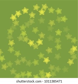 Snowflake green which consists of isolated elements. Stylish, consist of beautiful elements in snowflake green. Can be used as print, wallpaper, cards, poster, logo, background
