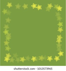 Snowflake green which consists of isolated elements. Stylish, consist of beautiful elements in snowflake green. Can be used as print, wallpaper, cards, poster, logo, background