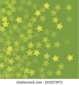 Snowflake green which consists of isolated elements. Stylish, consist of beautiful elements in snowflake green. Can be used as print, wallpaper, cards, poster, logo, background