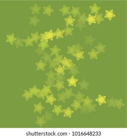 Snowflake green which consists of isolated elements. Stylish, consist of beautiful elements in snowflake green. Can be used as print, wallpaper, cards, poster, logo, background
