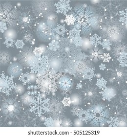 Snowflake grey background design