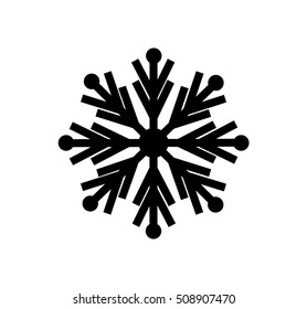 snowflake grey, on white background, winter, symbol, vector