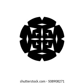 snowflake grey, on white background, winter, symbol, vector