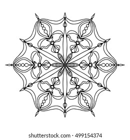  snowflake hand draw christmas background