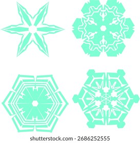 Snowflake Hexagons Geometric   Shapes graphic design