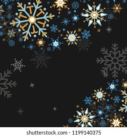 Snowflake holiday design background vector