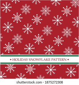 Snowflake holiday vector pattern graphic