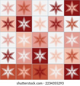 Snowflake ice seamless pattern for textile design. Vector illustration christmas decoration snow symmetrical crystal