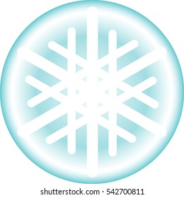 Snowflake icon in ball. Vector eps 10
