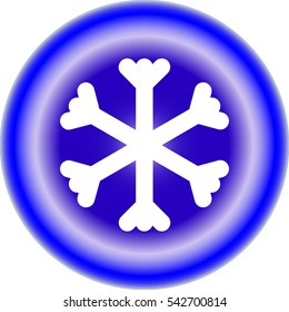 Snowflake icon in ball. Vector eps 10