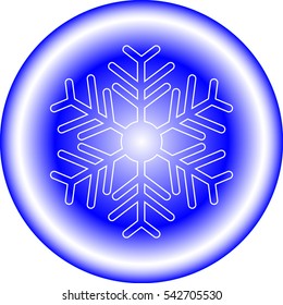 Snowflake icon in ball. Vector eps 10
